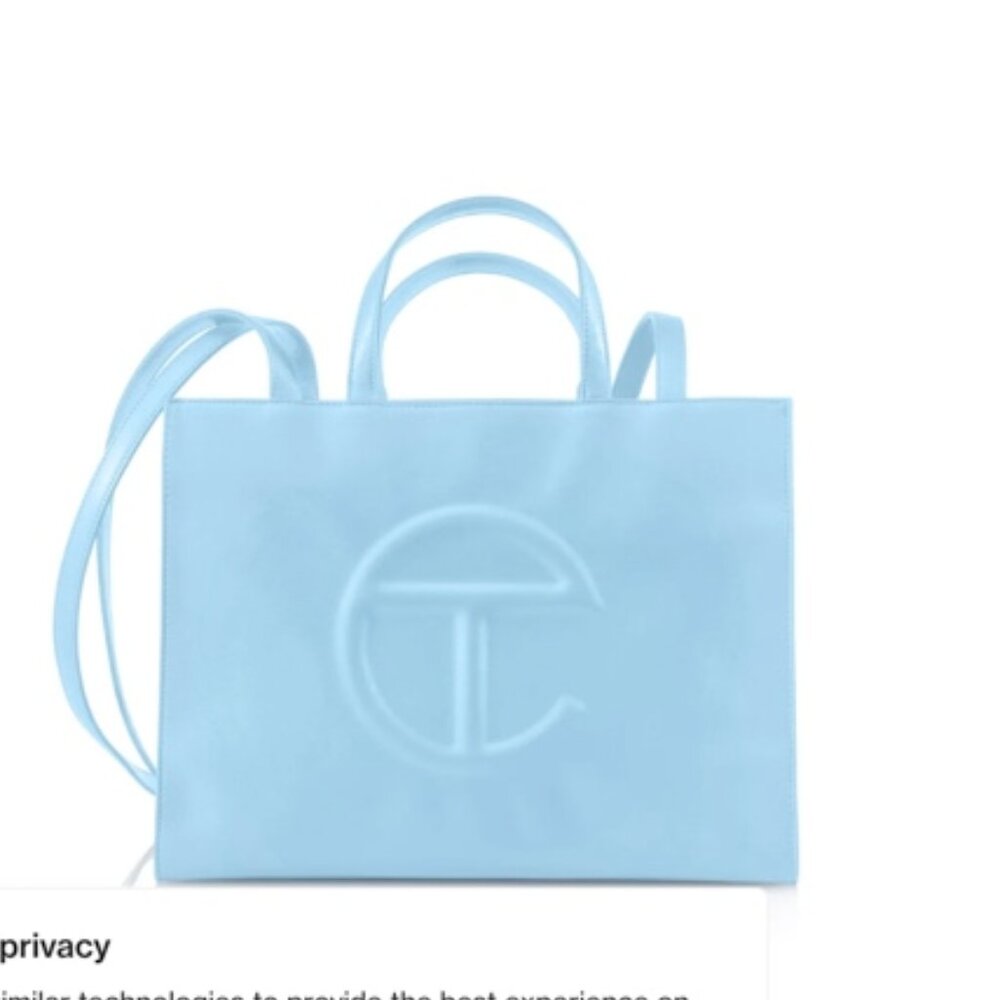 Light Blue Telfar Medium Shopping Bag